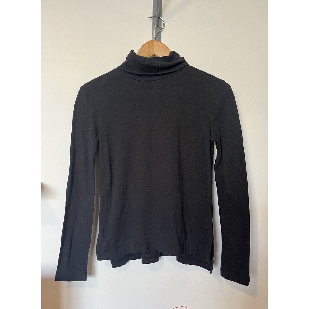 Madewell Black 100% Cotton Lightweight Turtleneck Size XXS